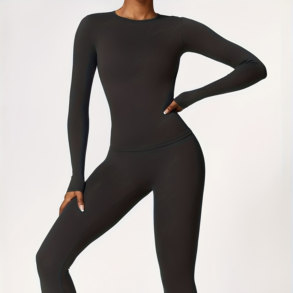 Winter Clothing - Conjunto de ioga justo e slim,