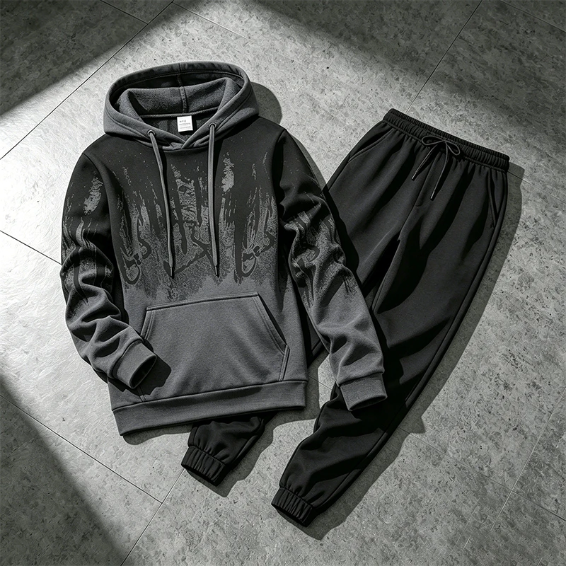 Winter Clothing - Conjunto de Moletom Masculino Outono Inverno,