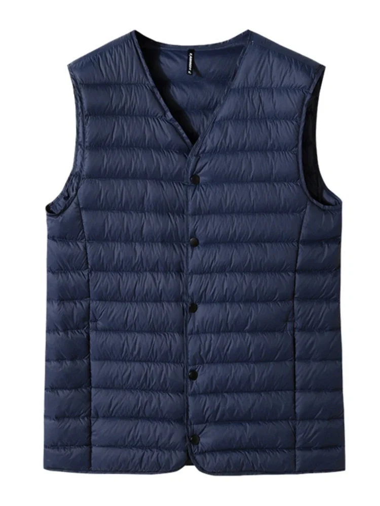 Padded Vest Gilet - 2023 novo inverno com decote em