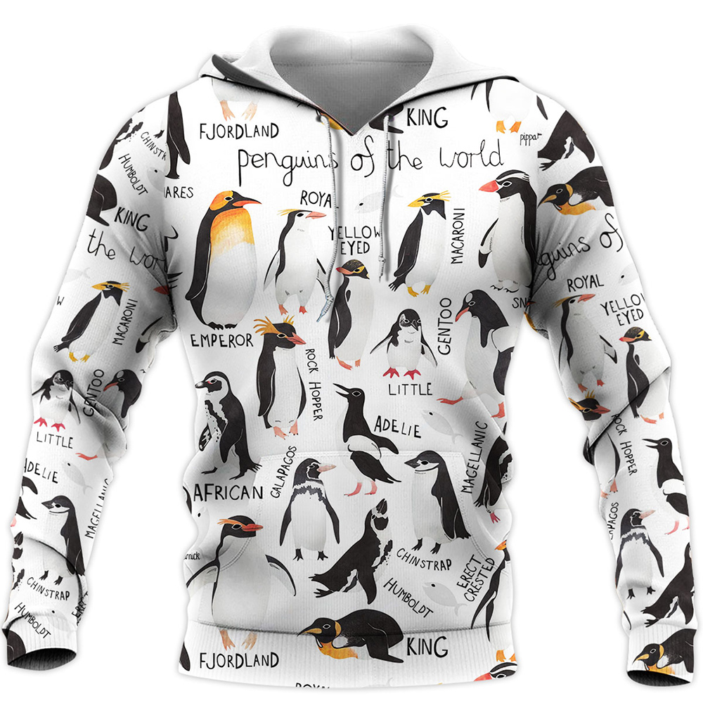 Winter Clothing Types - Animal Penguins homens e mulheres com