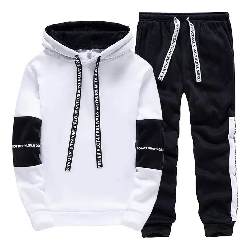 Winter Clothing - Conjunto de Moletom Masculino Casual com
