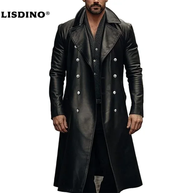 Winter Clothing Items - Jaqueta de couro masculina inverno velo