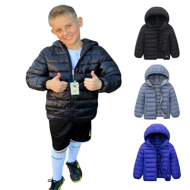 Winter Clothing For Boys - Casacos leves com capuz para crianças,