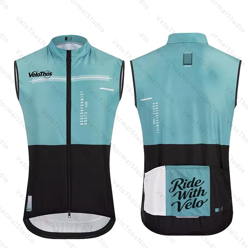 Padded Vest Gilet - Colete de Ciclismo VeloThos Corta-Vento Esportivo