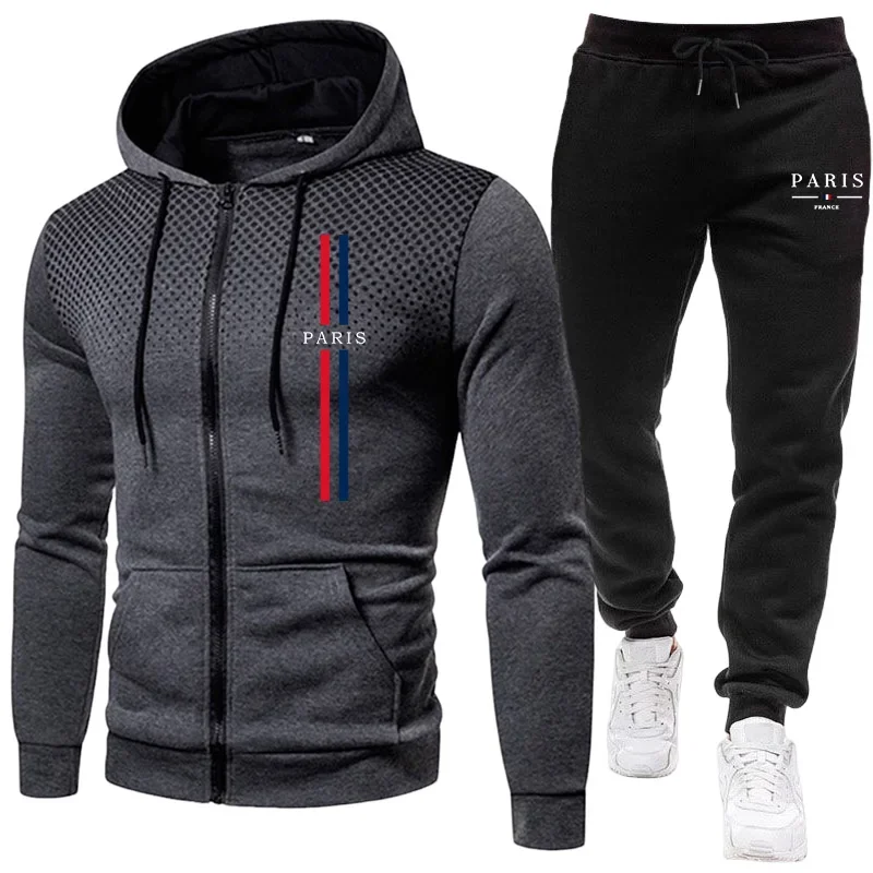 Winter Clothing - Conjunto esportivo masculino com jaqueta com