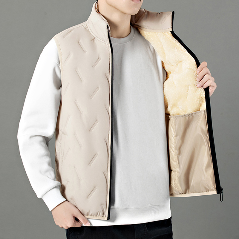 Padded Vest Gilet - Colete masculino acolchoado com forro de