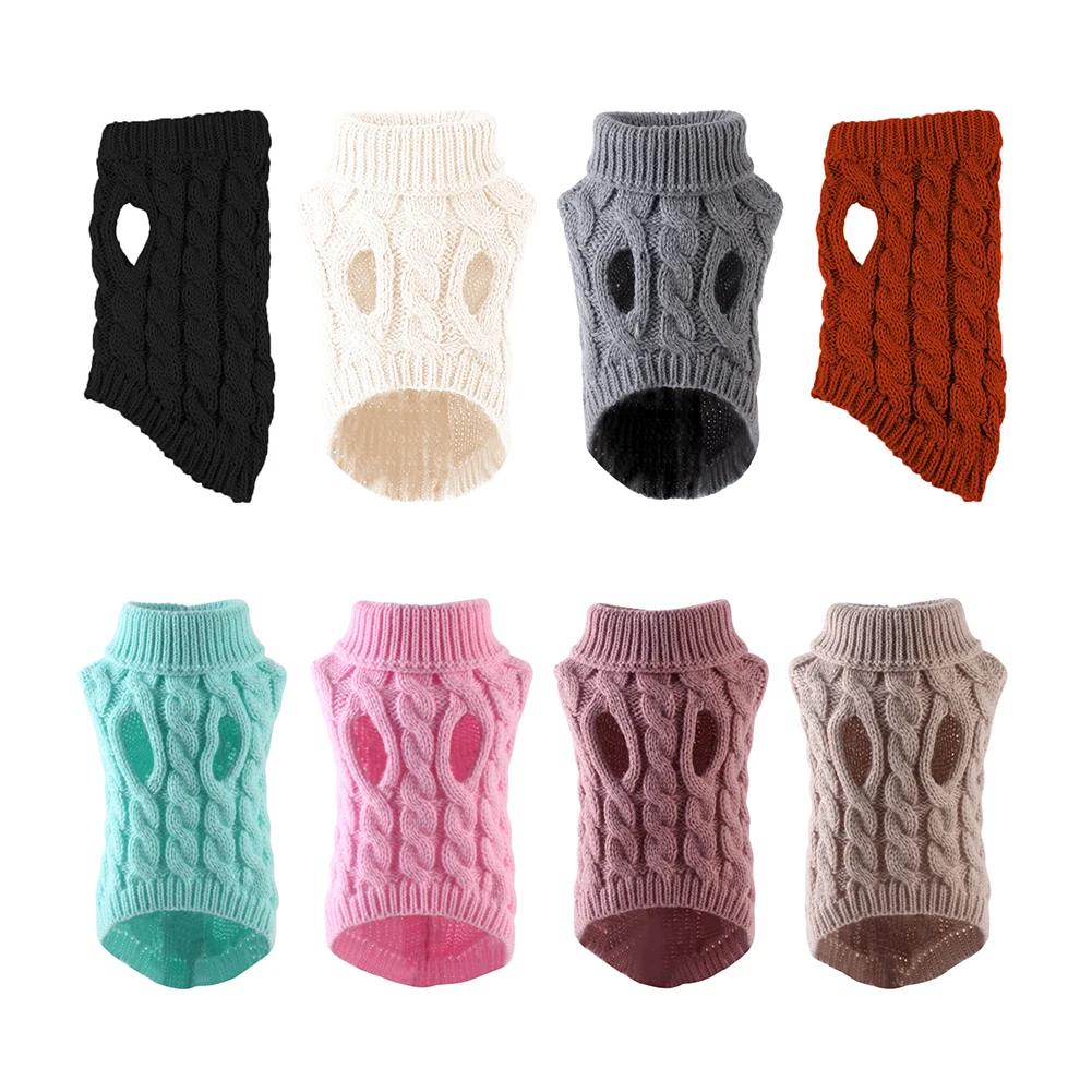 Winter Clothing For Dogs - Colete Térmico de Tricô Gola Alta