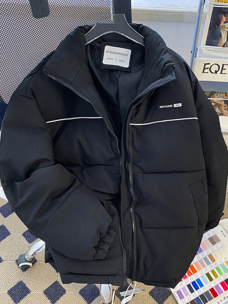Winter Clothing Hong Kong - Retro gola alta algodão acolchoado jaqueta