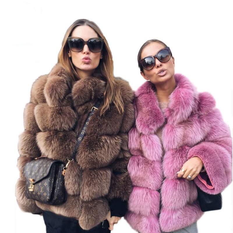 Winter Clothing Manufacturers - Jaqueta Feminina de Pele Sintética Fina