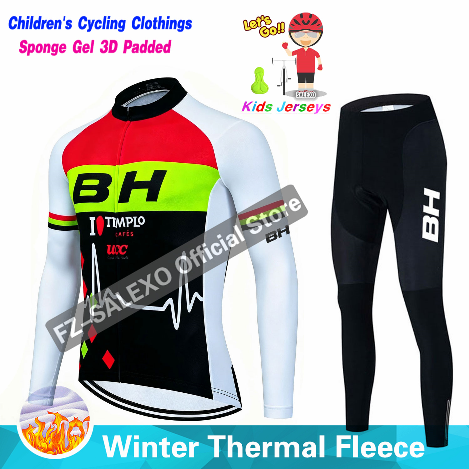 Winter Clothing Kids Sale - Conjunto de Jersey de Ciclismo Infantil