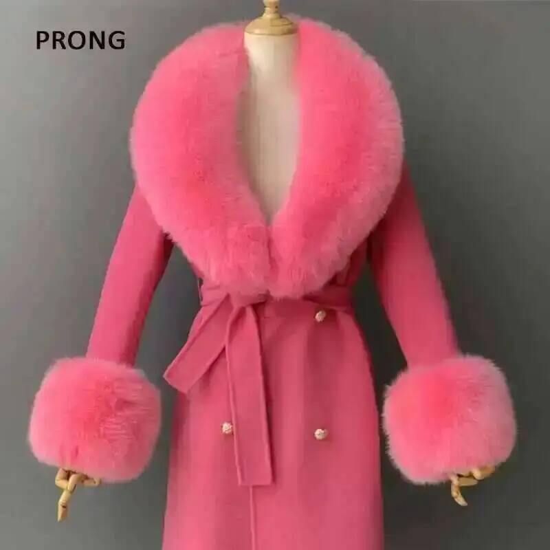 Winter Clothing Women Sale - Gola de pele real e punhos