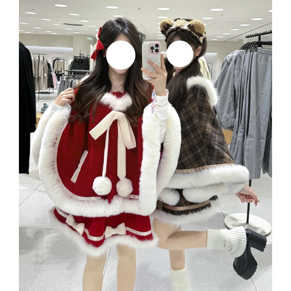 Winter Clothing Types - Doce japonês bonito saia define feminino