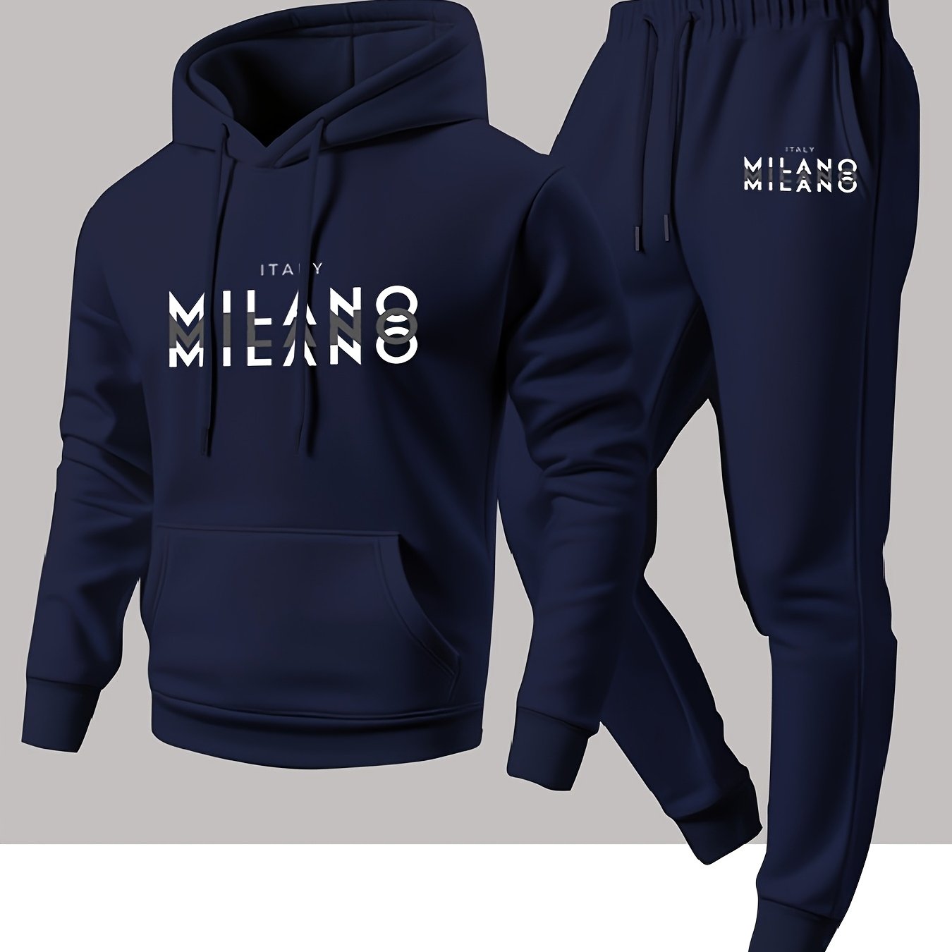 Winter Clothing - Conjunto Casual de Moletom com Capuz