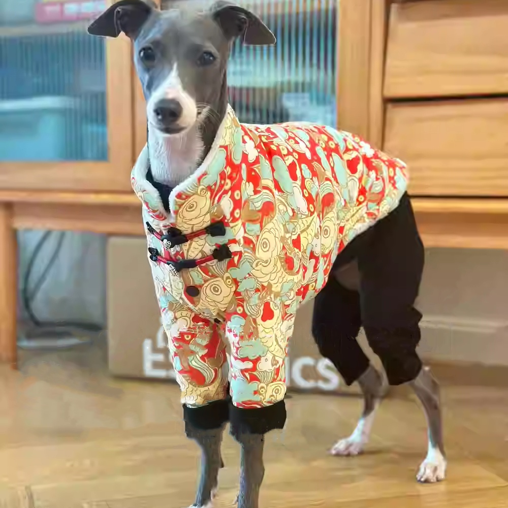 Winter Clothing For Dogs - Chinese Knot Buckle Fleece Jacket para