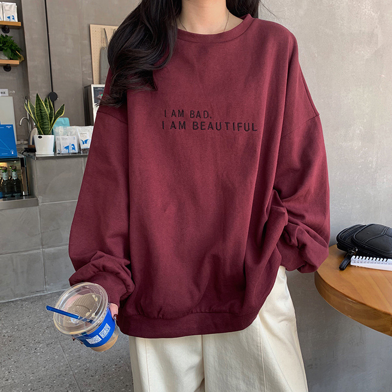 Winter Clothing Hong Kong - Blusa Feminina de Manga Longa Solta