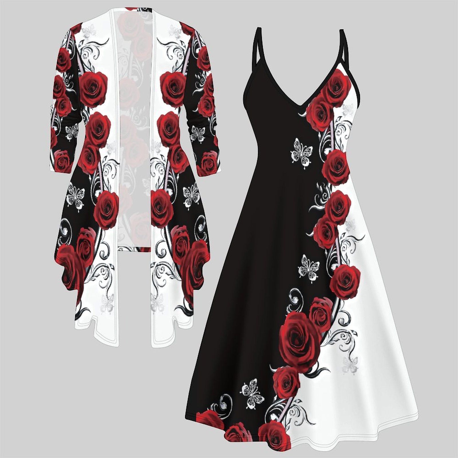 Winter Clothing Women Sale - Conjunto de Duas Peças Feminino: Vestido