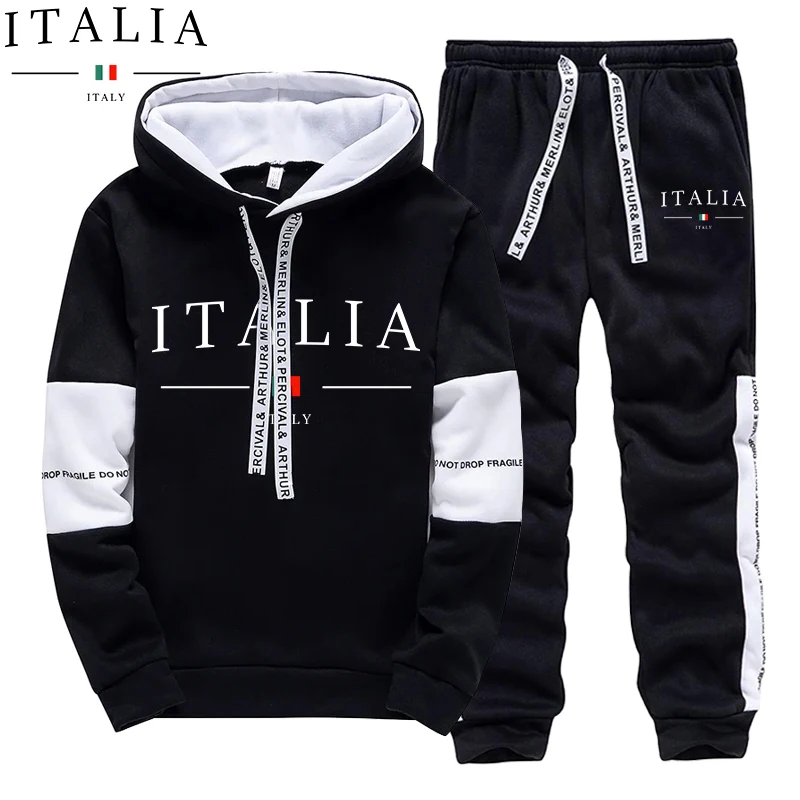 Winter Clothing - Conjunto de Moletom Masculino Outono Inverno
