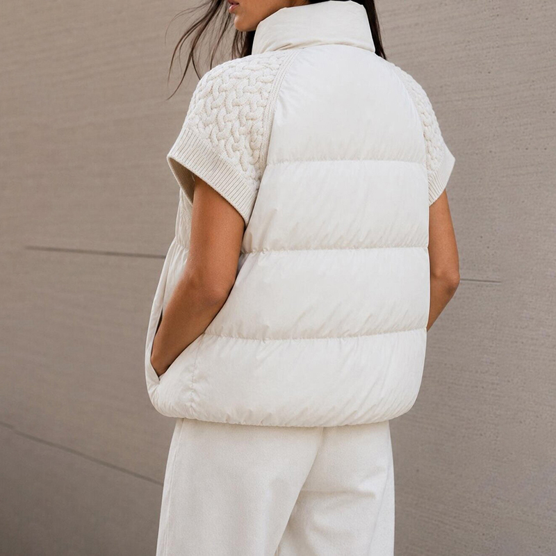 Colete Feminino Elegante Curto - Padded Vest Gilet avaliação e preço