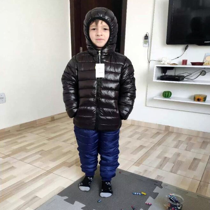 Casacos leves com capuz para c - Winter Clothing For Boys avaliação e preço