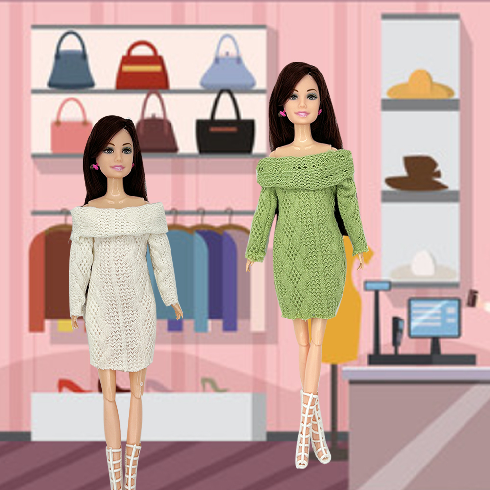 Vestidos de suéter da moda par - Winter Clothing Dress Up avaliação e preço