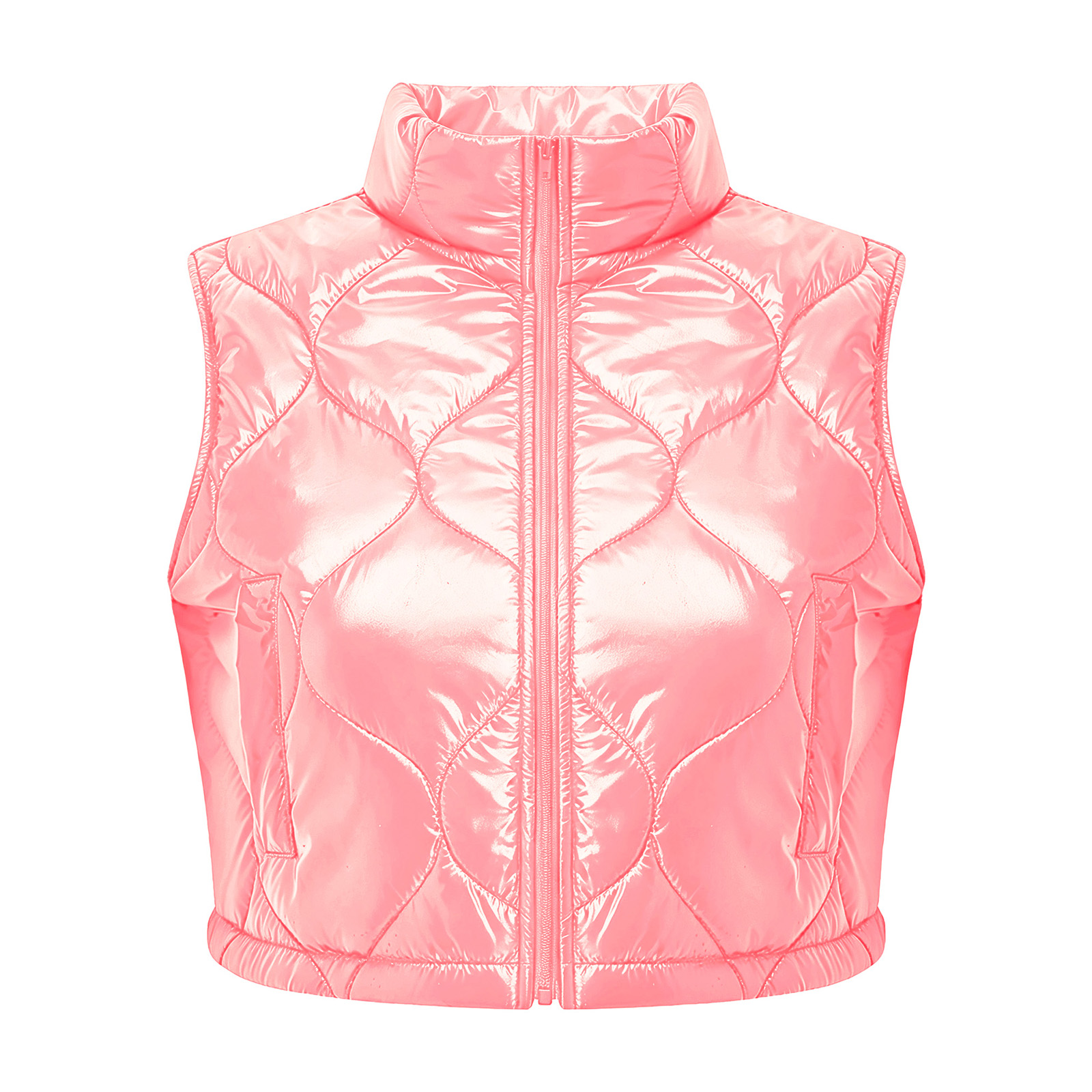 Colete Feminino Curto Acolchoa - Padded Vest Gilet avaliação e preço