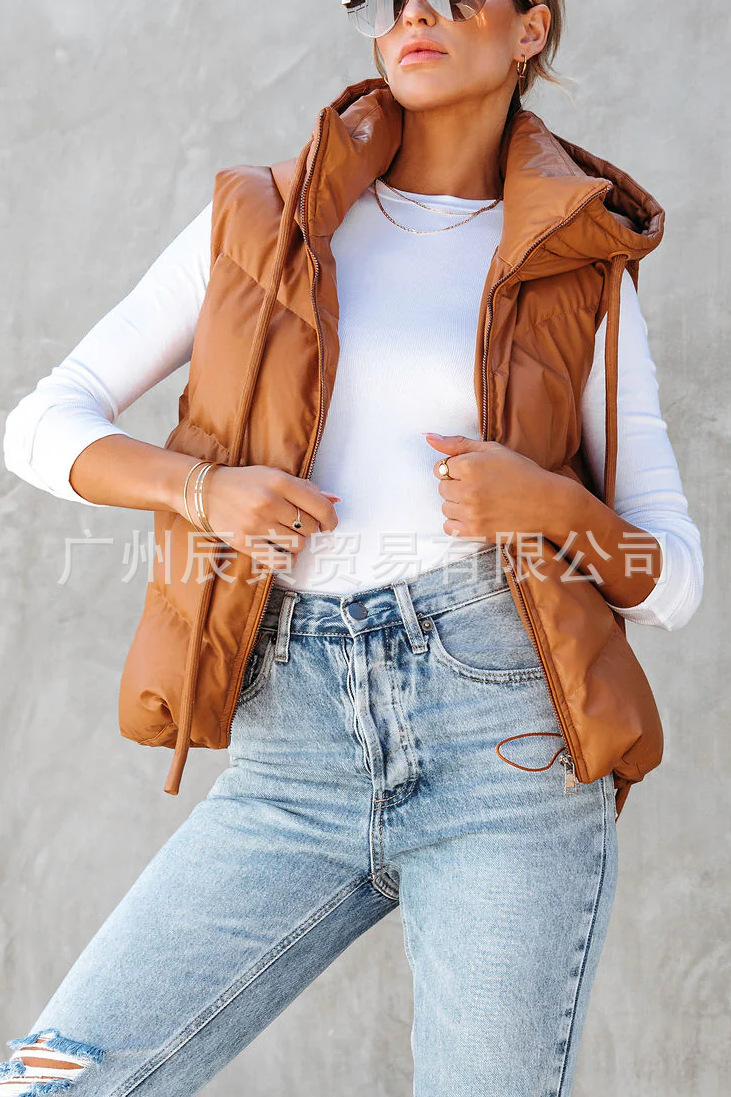 Colete Feminino Acolchoado com - Padded Vest Gilet avaliação e preço