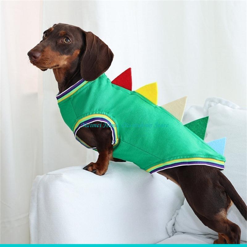 H7BF Dachshund Dinosaur Theme  - Winter Clothing For Dogs avaliação e preço