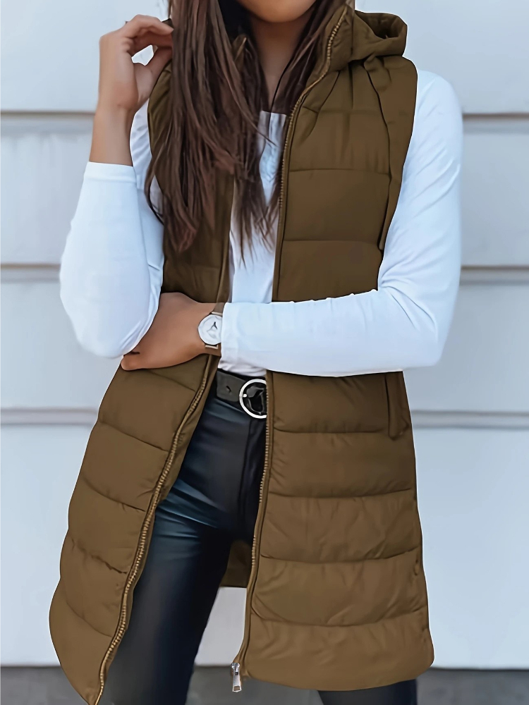 Colete Feminino de Outono Inve - Padded Vest Gilet avaliação e preço