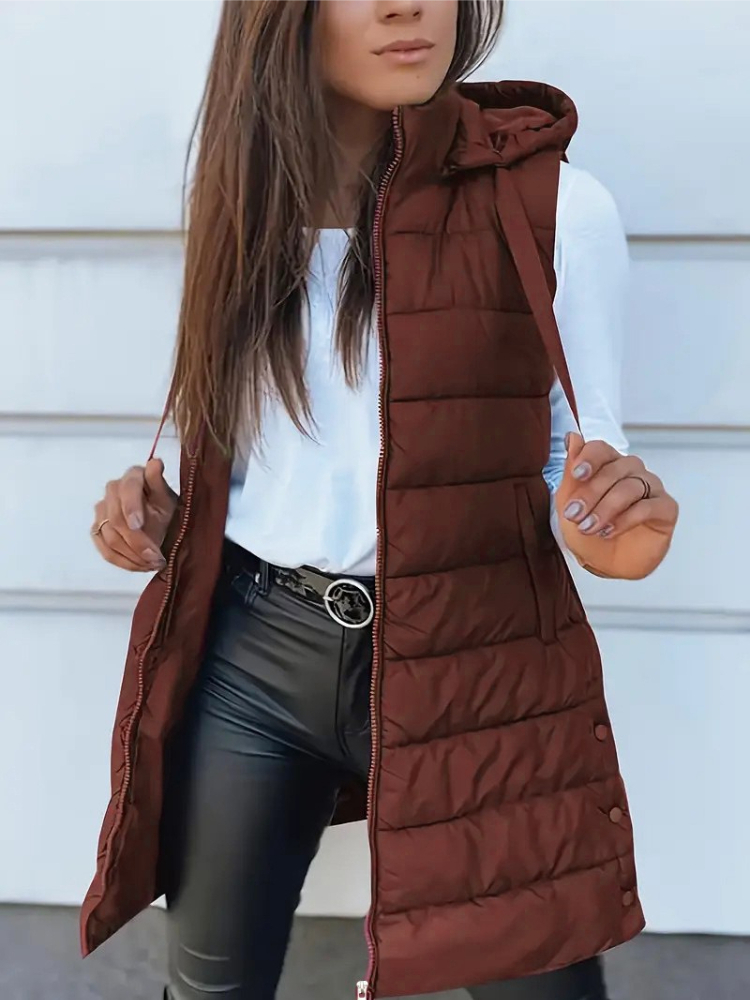 Colete Feminino de Outono Inve - Padded Vest Gilet avaliação e preço