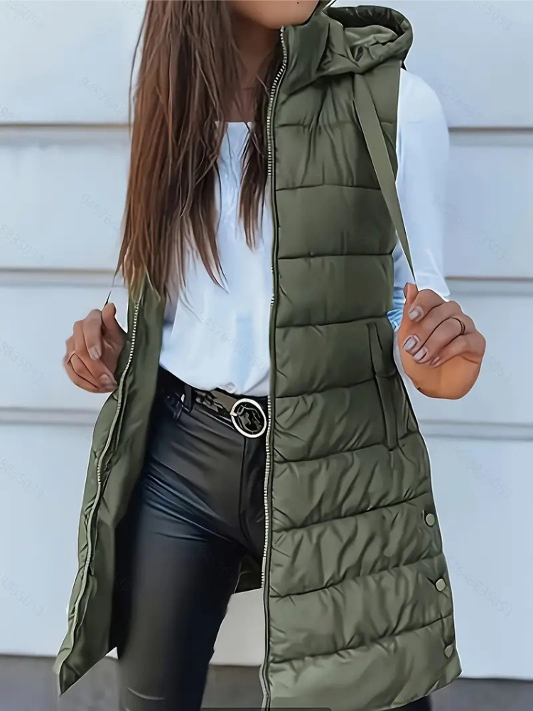 Colete Feminino de Outono Inve - Padded Vest Gilet avaliação e preço