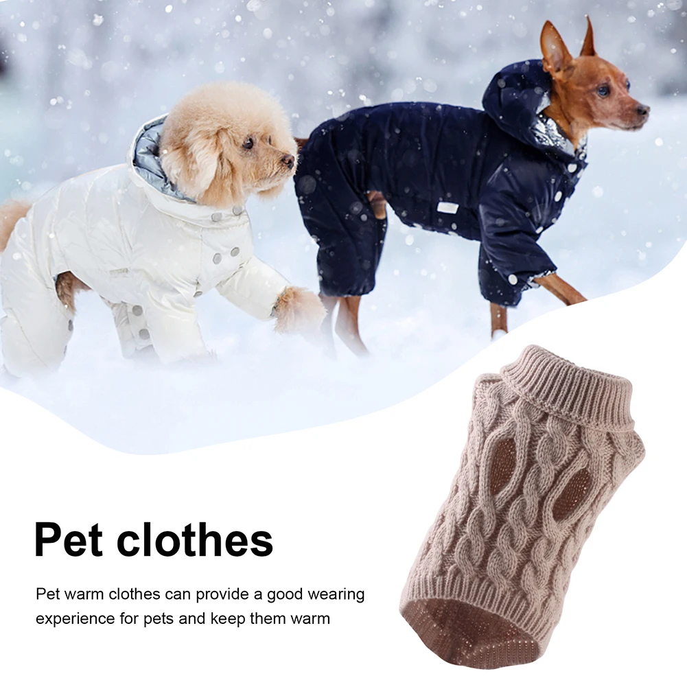 Colete Térmico de Tricô Gola A - Winter Clothing For Dogs avaliação e preço