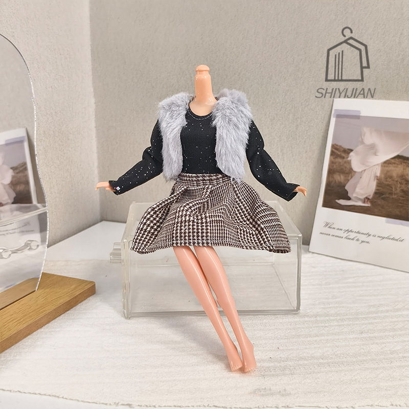 1/6 boneca artesanal vestido r - Winter Clothing Dress Up avaliação e preço