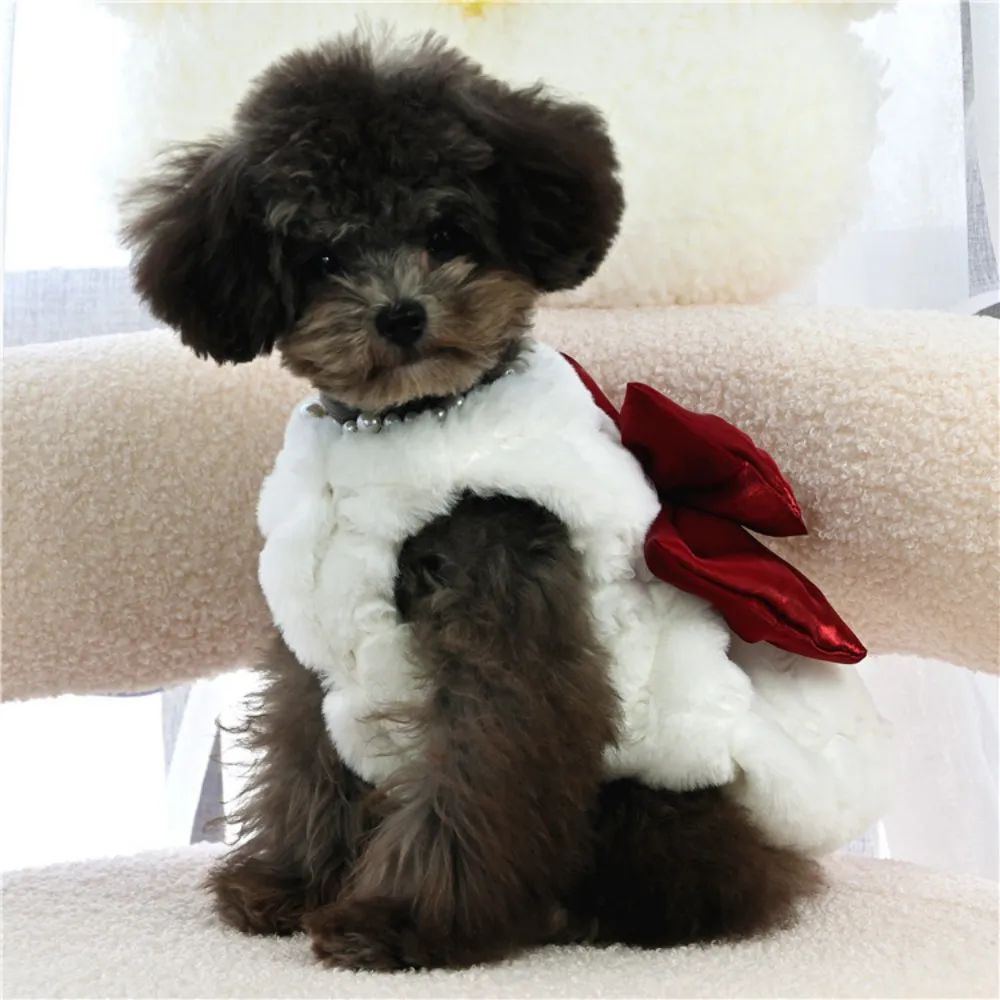 Vestido de pele de coelho para - Winter Clothing For Dogs avaliação e preço