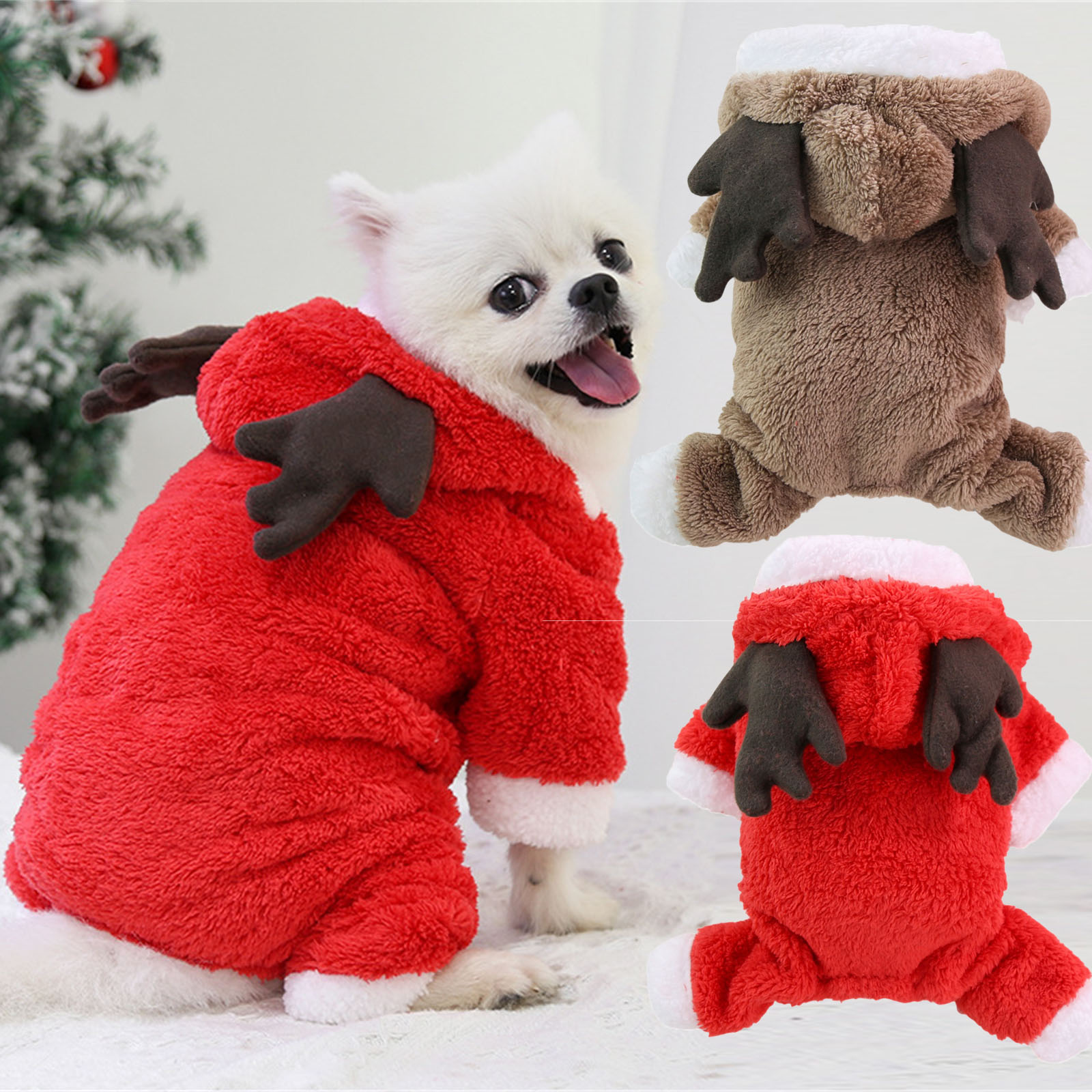 Natal roupas para cães roupas  - Winter Clothing Dress Up avaliação e preço