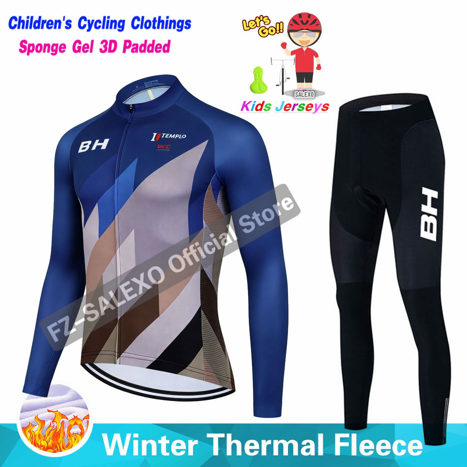 Conjunto de Jersey de Ciclismo - Winter Clothing Kids Sale avaliação e preço