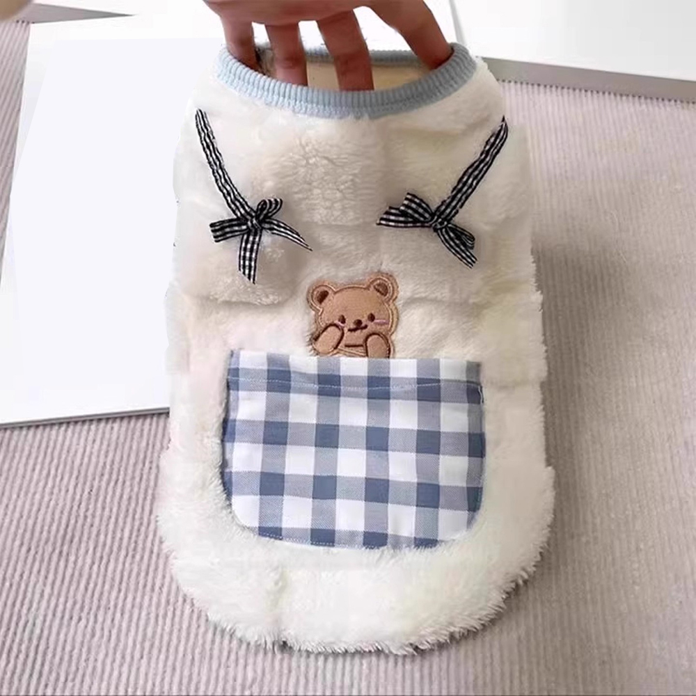Colete de Pelúcia Fofo para Ga - Winter Clothing For Dogs avaliação e preço