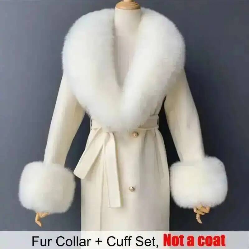 Gola de pele real e punhos con - Winter Clothing Women Sale avaliação e preço