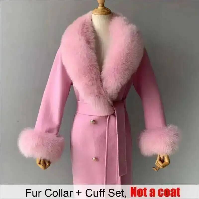Gola de pele real e punhos con - Winter Clothing Women Sale avaliação e preço