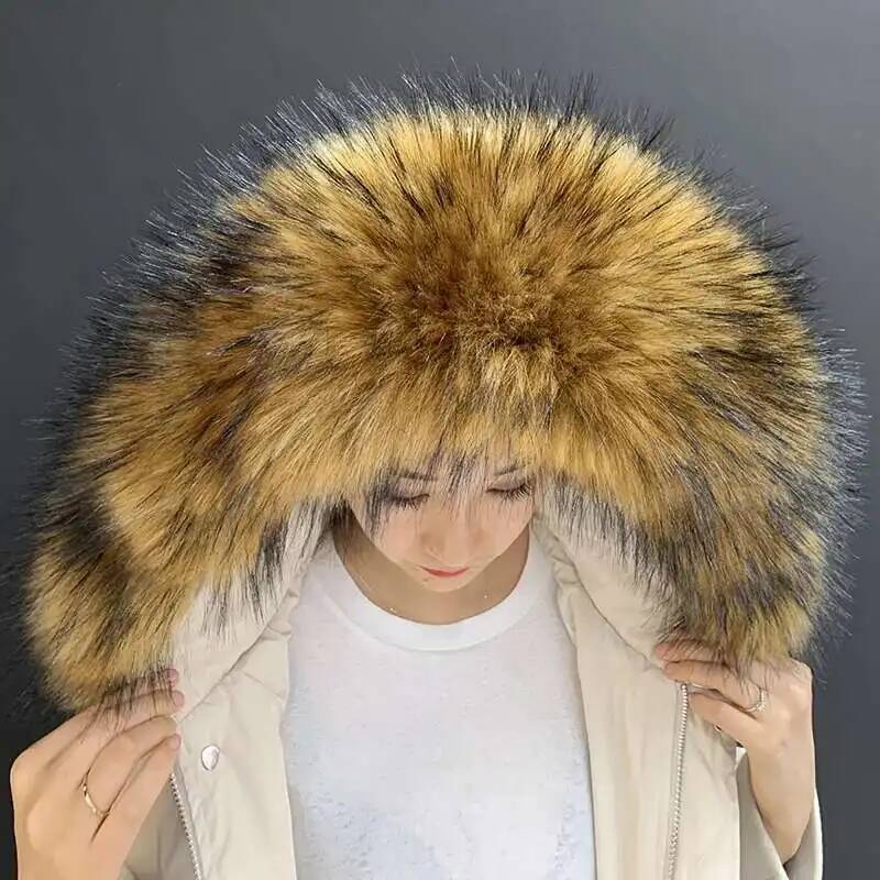 Gola de pele sintética destacá - Winter Clothing Women Sale avaliação e preço