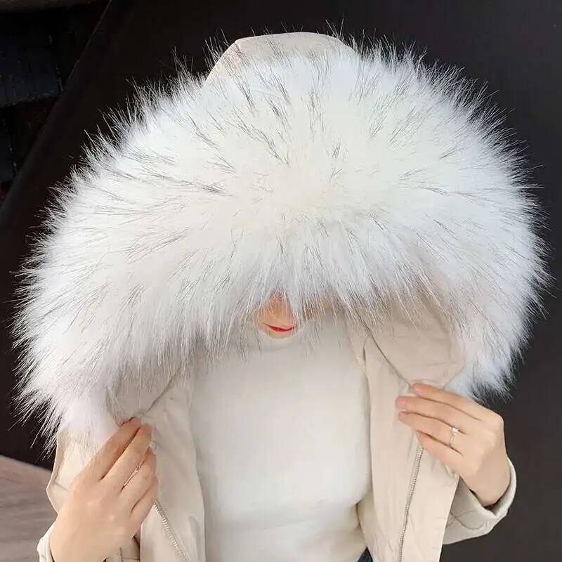 Gola de pele sintética destacá - Winter Clothing Women Sale avaliação e preço