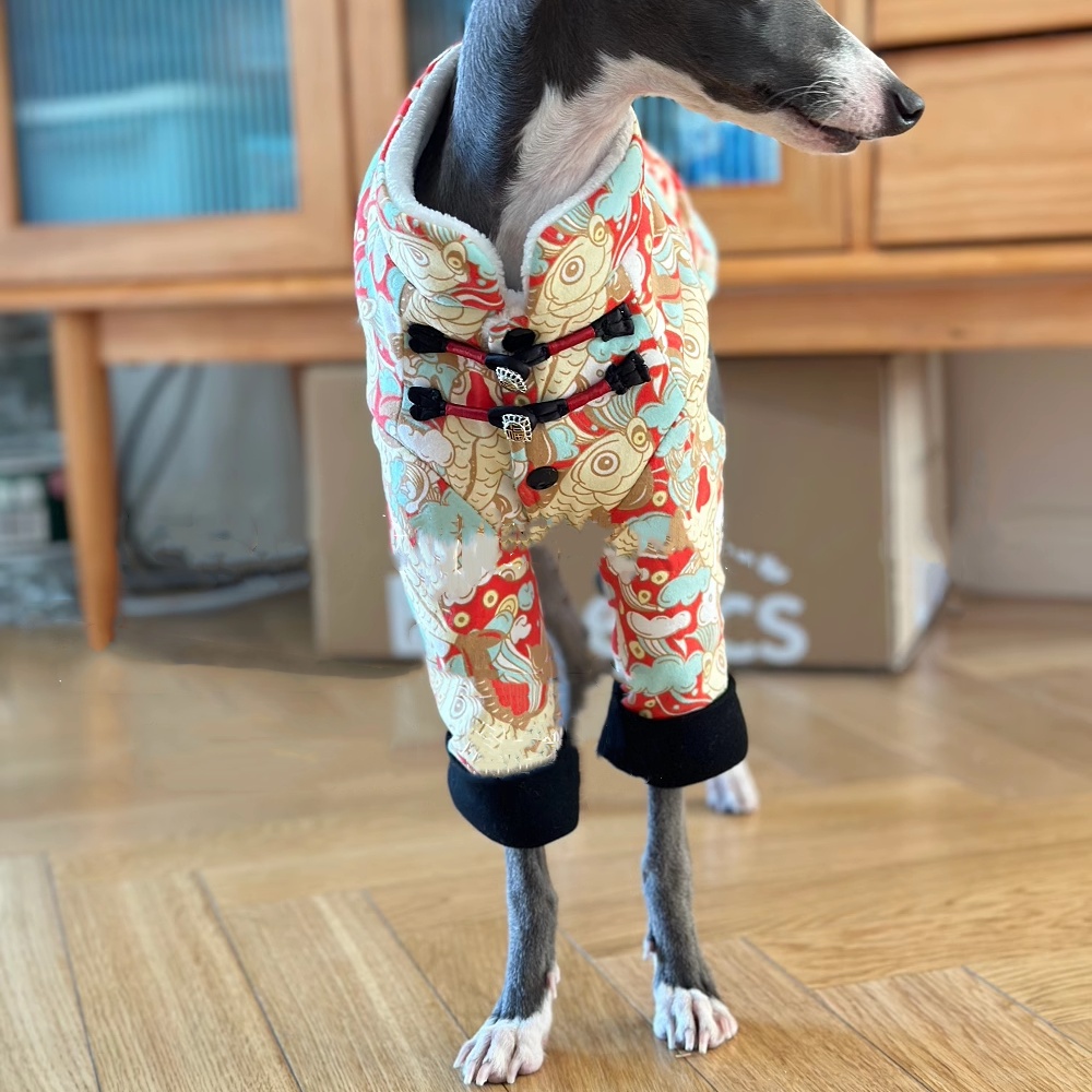 Chinese Knot Buckle Fleece Jac - Winter Clothing For Dogs avaliação e preço