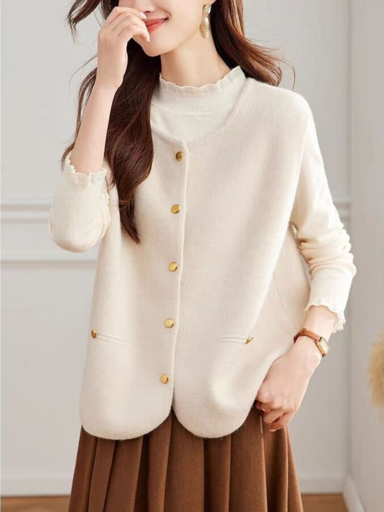 Colete de malha feminino sólid - Winter Clothing Offer avaliação e preço